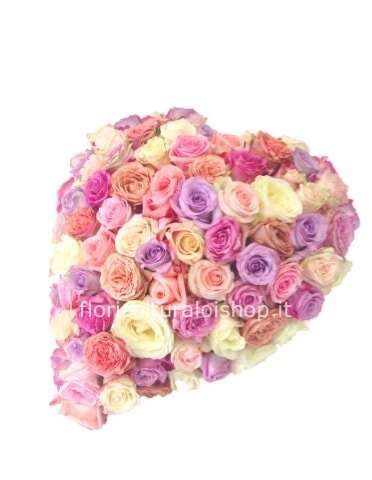 Cuore di rose assortite